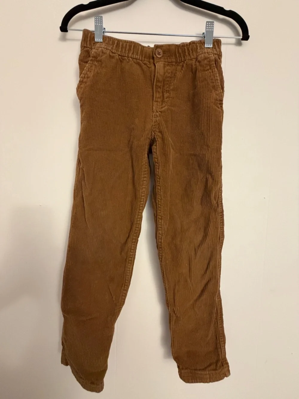 Old Navy Corduroy Taper Pants Kids Size M 8 Brown Excellent Ribbed Elastic Waist